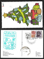 India 2020 Christmas , COVID-19 ,Coronavirus ,Vaccination, Doctor, Mask, Virus , Postcard (4/8) (**) Inde Indien - Briefe U. Dokumente