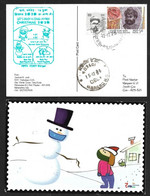 India 2020 Christmas , COVID-19 ,Coronavirus ,Vaccination, Doctor, Mask, Virus , Postcard (6/8) (**) Inde Indien - Lettres & Documents