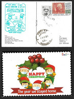 India 2020 Christmas , COVID-19 ,Coronavirus ,Vaccination, Doctor, Mask, Virus , Postcard (8/8) (**) Inde Indien - Lettres & Documents