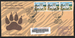 India 2022 International Tiger Day - Registered Special Postmark Cover - Animal (**) Inde Indien ( 1 Available Only ) - Lettres & Documents