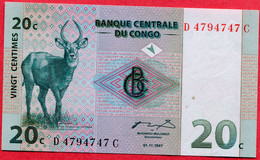 20 Centimes 1997 Neuf 2 Euros - Repubblica Del Congo (Congo-Brazzaville)