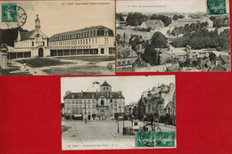 14 - CAEN - 3 CP - Place St Sauveur - Vue Générale Prise De St Jean - Nouvel Hopital, Chapelle Et Communauté - Caen