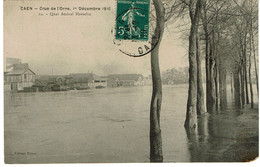 14 - CAEN - Crue De L'Orne, 1er Décembre 1910 - Quai Amiral Hamelin (angle Bas à Droite Légere Trace Brune) - Caen