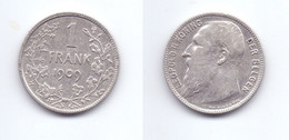 Belgium 1 Franc 1909 (legend In Dutch) Without Period - 1 Franc