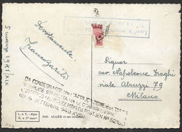 1941 RARE - ITALIAN OCCUPATION FRANCE - ALGERIA ALGER - LOCOLITÀ SPROVVISTO DI FRANCOBOLLI - Other & Unclassified