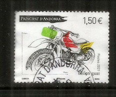 Atelier Bailén Motos (Moto Bailen Guai. Made In Andorra). Un Timbre Oblitéré , 1 ère Qualité. Année 2021 - Used Stamps