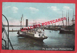 NORTHERN IRELAND   CO DOWN BANGOR    THE QUAYS   + PADDLE STEAMER - Down