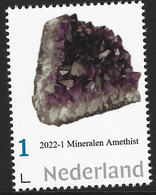 Nederland  2022-1 Mineralen Edelstenen Minerals Gemstons  Amethist    Postfris/mnh/neuf - Unused Stamps
