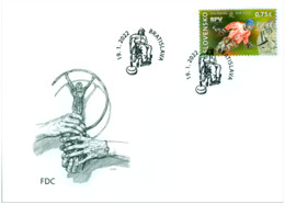 Slovakia 2022, Year Of The Tiger, Paralympic Olympic Games In Bening, Hockey, 1val In FDC - Sport Voor Mindervaliden