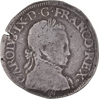 Monnaie, France, Charles IX, Teston, 1562, Orléans, TB, Argent, Sombart:4626 - 1560-1574 Karl IX.