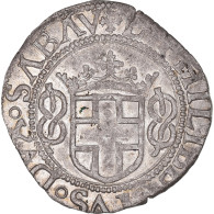 Monnaie, États Italiens, SAVOY, Emmanuel-Philibert, Gros, 1555, Aoste, TTB+ - Piemonte-Sardinië- Italiaanse Savoie