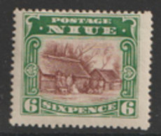 Niue  1920  SG  42   6d  Perf 14 No Watermark Mounted Mint - Niue