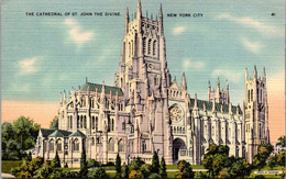 New York City The Cathedral Of St John The Divine 1944 - Churches