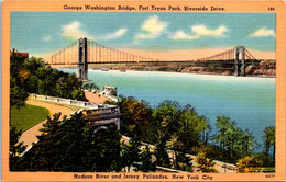 New York City George Washington Bridge Fort Tryon Park Riverside Drive - Brücken Und Tunnel