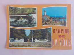 CPSM  AU + RAPIDE  VALRAS PLAGE CAMPING CARAVANING INTERNATIONAL LA YOLE  VOYAGEE TIMBRE DECOLLE - Other & Unclassified