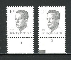 BE  2352  XX   ----  Roi Baudouin Type Velghe  --  Pl. 1 Et 2  --  Papier P5 - 1981-1990