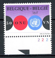 BE  2601  XX   ----  Cinquantenaire De L'O.N.U.   --  N° De Planche 2 - 1991-2000