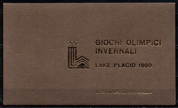 STATI UNITI - 1980 - GIOCHI OLIMPICI INVERNALI LAKE PLACID - CON FOGLIETTO ERINNOFILO - MNH - 3b. 1961-... Nuovi