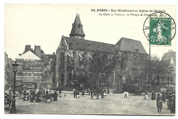 PARIS - Rue Mouffetard Et Eglise Saint Médard - Arrondissement: 05