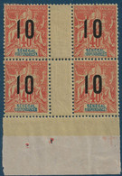 France Colonies Type Groupe Sénégal Bloc De 4 Interpanneau N°50Aa**/* Avec Variété 1 & 0 Espacés (case 36) TTB - Nuovi