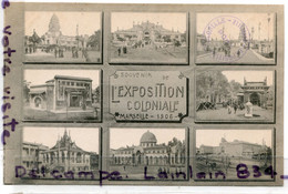 - Souveni De L'Exposition Coloniale De Marseille - 1906, Multi Vues, 9 Vues, Non écrite,  TTBE, Scans. - Colonial Exhibitions 1906 - 1922