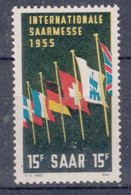 Saar Sarre 1955, Error (Plattenfehler) Mi#359 Pf IV, Mint Never Hinged - Neufs