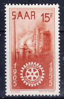 Saar Sarre 1955 Error (Plattenfehler) Mi#358 Pf II, Mint Never Hinged - Unused Stamps
