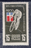 Saar Sarre 1955 Error (Plattenfehler) Mi#357 Pf I, Mint Hinged - Unused Stamps