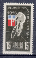 Saar Sarre 1955 Error (Plattenfehler) Mi#357 Pf IV, Mint Never Hinged - Unused Stamps
