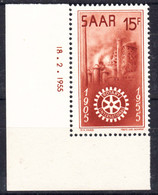 Saar Sarre 1955 Mi#358 Br, Mint Never Hinged, Coin Date - Neufs