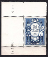 Saar Sarre 1953 Mi#342 Br, Mint Never Hinged, Coin Date - Unused Stamps