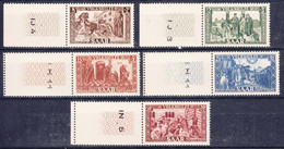 Saar Sarre 1950 Mi#299-303 Mint Never Hinged With Leerfeld And Plate Marks - Unused Stamps