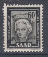 Saar Sarre 1949, Error (Plattenfehler) Mi#273 Pf II, Mint Never Hinged - Neufs