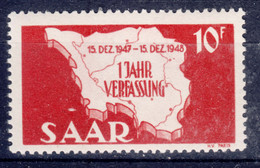 Saar Sarre 1948 Error (Plattenfehler) Mi#260 Pf II, Mint Never Hinged - Neufs