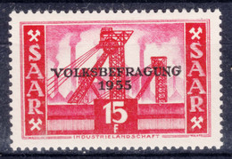 Saar Sarre 1955 Mi#362 Mint Never Hinged, Error Overprint On Second "G" - Unused Stamps