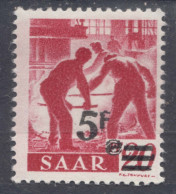 Saar Sarre 1947 Mi#232 II, Mint Hinged Error Overprint - Unused Stamps