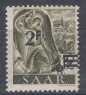 Saar Sarre 1947 Error (Aufdruckfehler) Mi#229 I Pf III, Mint Never Hinged - Neufs
