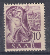 Saar Sarre 1947 Error (Plattenfehler) Mi#210 Pf VI, Mint Never Hinged - Neufs