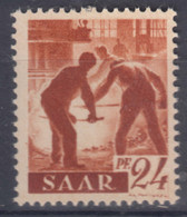 Saar Sarre 1947 Error (Plattenfehler) Mi#215 Pf VI, Mint Never Hinged - Unused Stamps