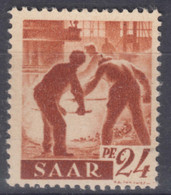 Saar Sarre 1947 Error (Plattenfehler) Mi#215 Pf III, Mint Never Hinged - Neufs