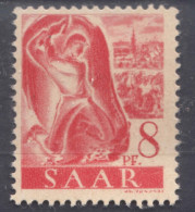 Saar Sarre 1947 Error (Plattenfehler) Mi#209 Pf II, Mint Hinged - Ungebraucht
