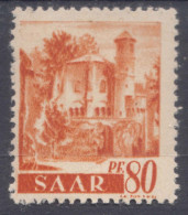 Saar Sarre 1947 Error (Plattenfehler) Mi#223 Pf III, Mint Hinged - Unused Stamps