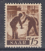 Saar Sarre 1947 Error (Plattenfehler) Mi#212 Pf V, Mint Never Hinged - Unused Stamps