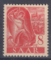 Saar Sarre 1947 Error (Plattenfehler) Mi#209 Pf I, Mint Never Hinged - Ungebraucht