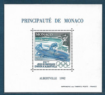 Monaco  Bloc 17**, J.O D'Albertville, Bobsleigh à Deux. Cote 140€ - Winter 1992: Albertville