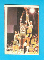 KAREEM ABDUL-JABBAR & ROBERT PARISH - Yugoslav Vintage Basketball Card * Los Angeles Lakers Pallacanestro Baloncesto - 1980-1989