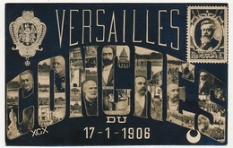 CPA - VERSAILLES CONGRES Du 17 Janvier 1906 Avec Simili Timbre Armand Fallières - Versailles