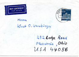 60633 - Bund - 1972 - 100Pfg Brandenburger Tor EF A LpBf NORTHEIM -> Macedonia, OH (USA) - Cartas & Documentos