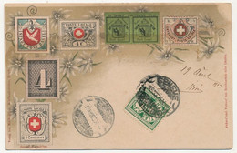 CPA - SUISSE - Reproduction De Timbres-Poste Suisses - Timbres (représentations)