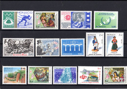 Sous La Faciale: " LOT DE TIMBRES NEUFS ** MNH DE MONACO " Avec Carte De Présentation. - Collections, Lots & Séries